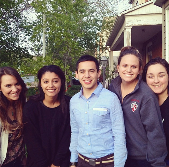 "It's cool, I walk down the stairs and who's in my living room? That's right, David Archuleta. #coolstorybro" (Instagram)