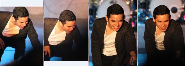 David holding the microphone for Emily ... and another fan who shall remain nameless but is still in shock. (Photo credit: Pam Pike. Click pic 4 source.)